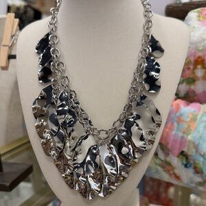 Trendy Boutique Silver Statement Necklace